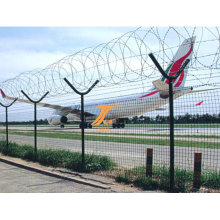 Clôture d&#39;aéroport haute protection de clôture de barbelés
